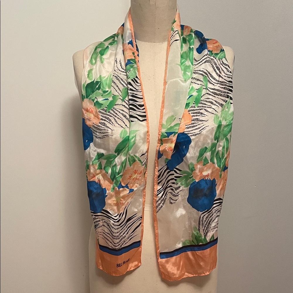 Bill Blass Multicolor Silk Scarf
